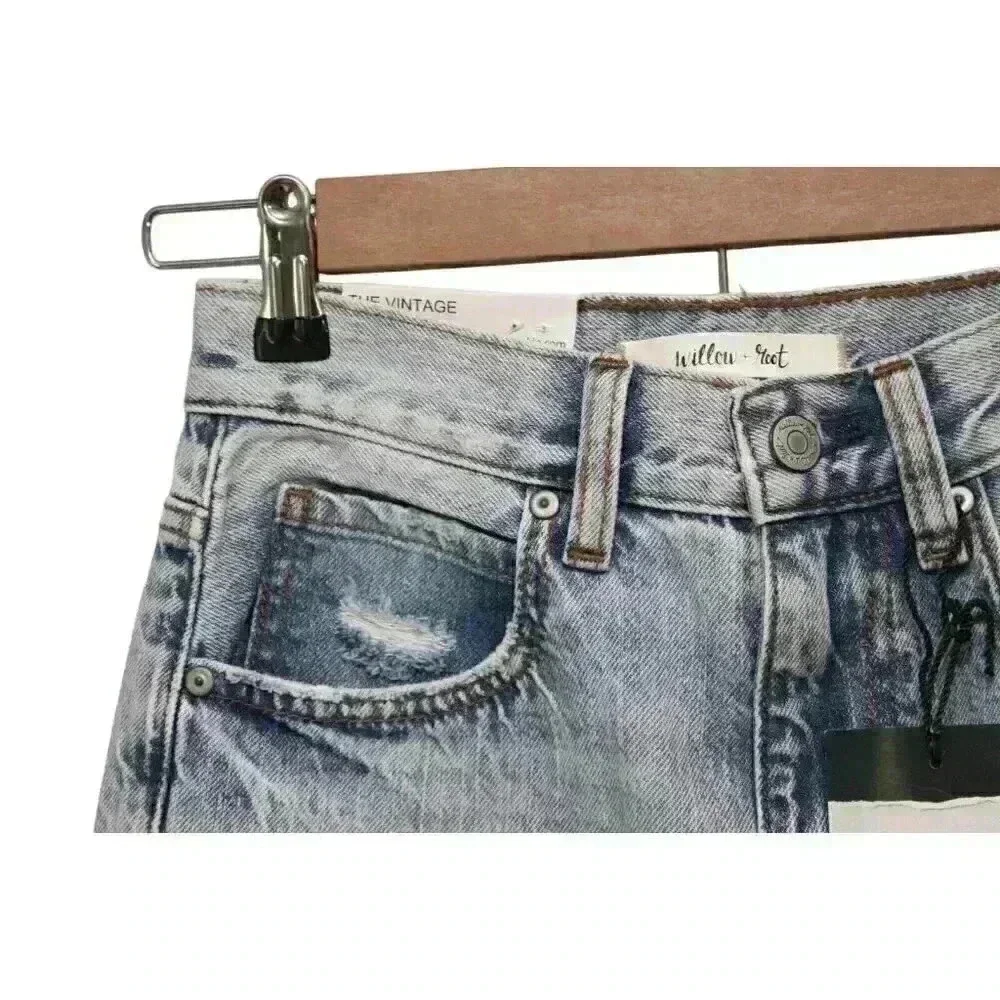 NWT Willow Root Buckle Jeans Size 24 The Vintage Dad Denim High Rise Light Wash - Picture 5 of 14